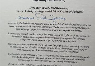 Wysokie wyniki Egzaminu Ósmoklasisty