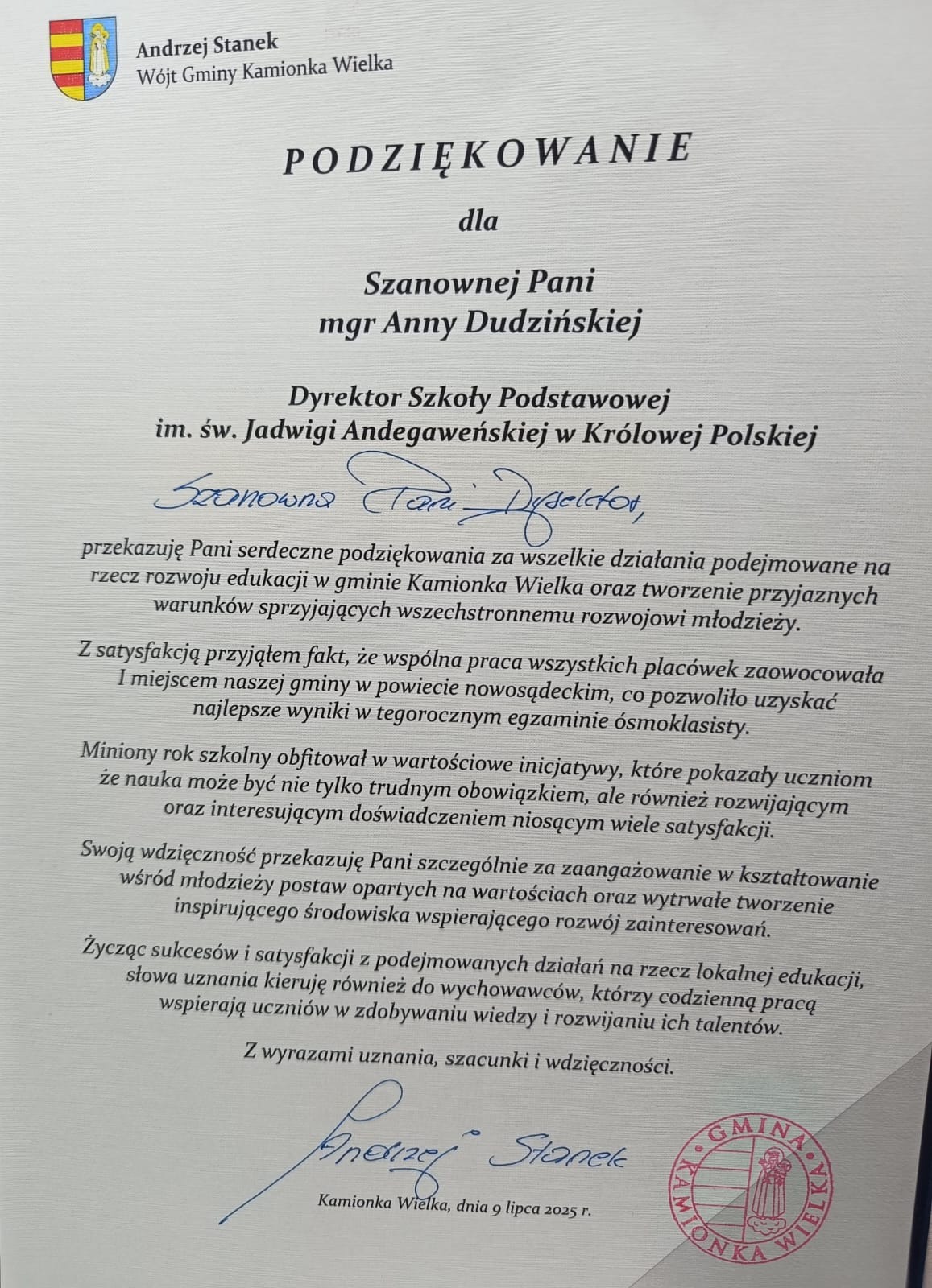 Wysokie wyniki Egzaminu Ósmoklasisty